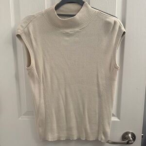 Coldwater Creek Ribbed Knit Tank Top - Cream